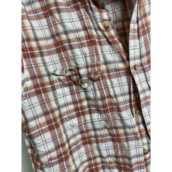 ALESBURY Linen Blend Short sleeve button up Shirt Men Size Large Pockets Western - Picture 10 of 12